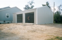 24x30x10, ash grey walls, white roof and trim