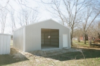 24x30x10, Hickory moss walls, white trim